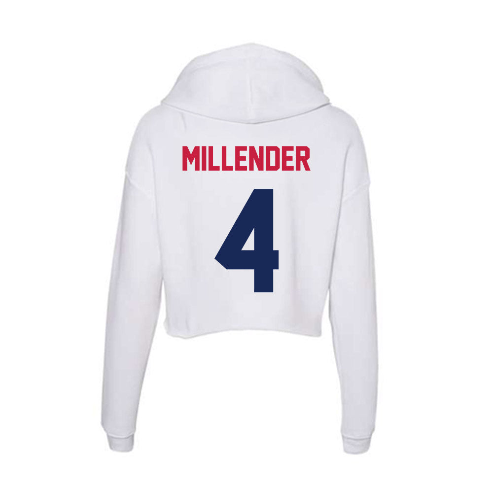 South Alabama - NCAA Men's Basketball : Smurf Millender - Women's Crop Fleece Hoodie-1