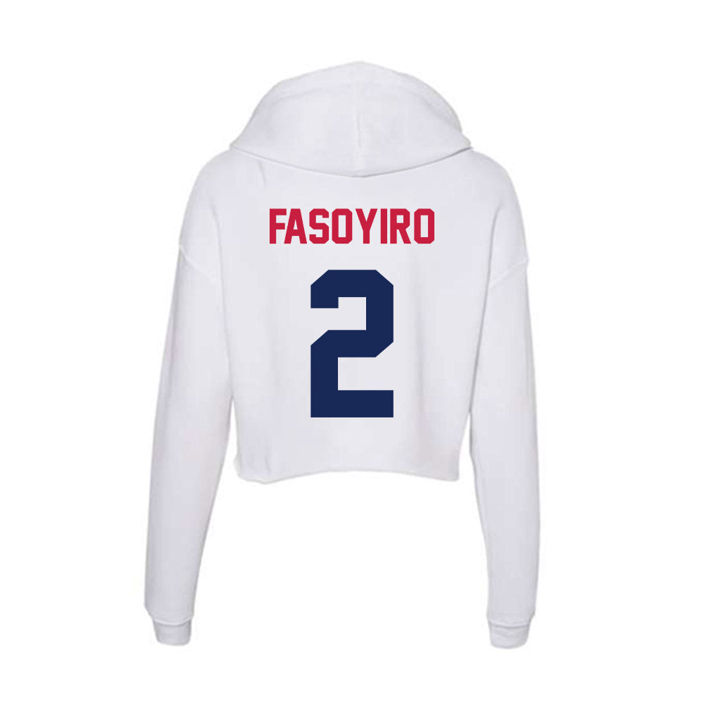 South Alabama - NCAA Men's Basketball : Dylan Fasoyiro - Women's Crop Fleece Hoodie-1