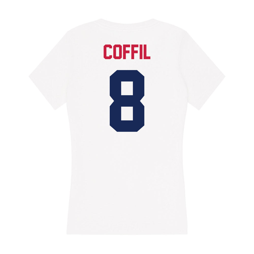 South Alabama - NCAA Women's Basketball : Terren Coffil - Women's V-Neck T-Shirt-1