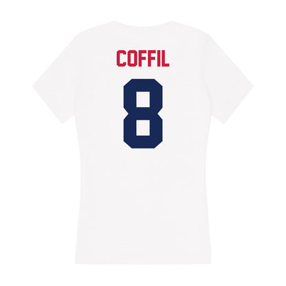 South Alabama - NCAA Women's Basketball : Terren Coffil - Women's V-Neck T-Shirt-1