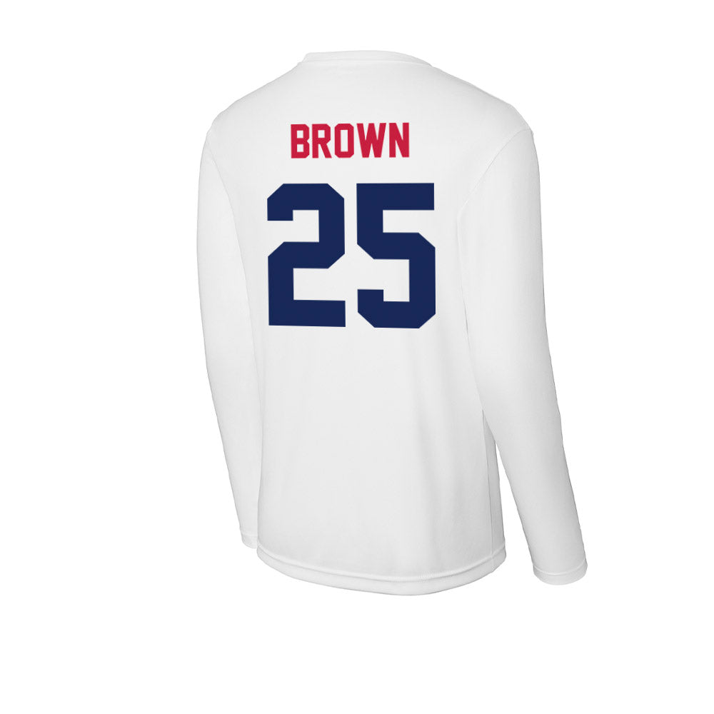 South Alabama - NCAA Men's Basketball : Judah Brown - Performance Long Sleeve T-Shirt-1