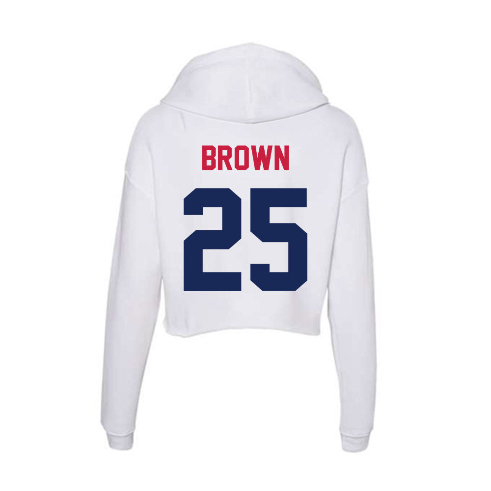 South Alabama - NCAA Men's Basketball : Judah Brown - Women's Crop Fleece Hoodie-1