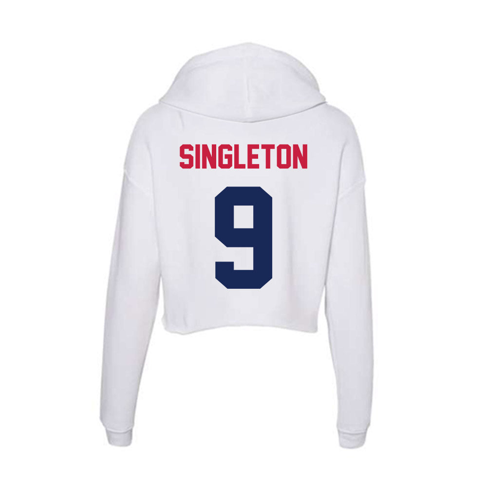 South Alabama - NCAA Football : Trent Singleton - Women's Crop Fleece Hoodie-1