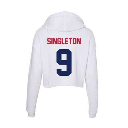 South Alabama - NCAA Football : Trent Singleton - Women's Crop Fleece Hoodie-1