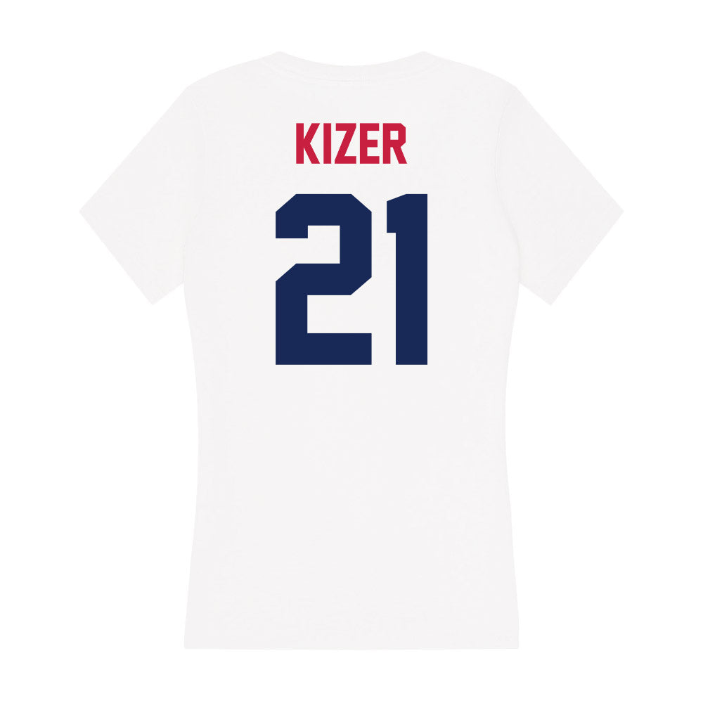 South Alabama - NCAA Men's Basketball : Ethan Kizer - Women's V-Neck T-Shirt-1