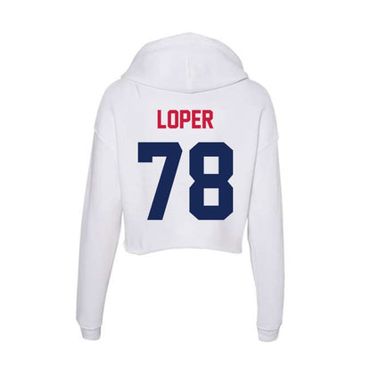 South Alabama - NCAA Football : Samuel Loper - Women's Crop Fleece Hoodie-1