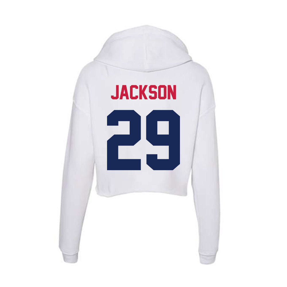 South Alabama - NCAA Football : Kaleb Jackson - Women's Crop Fleece Hoodie-1