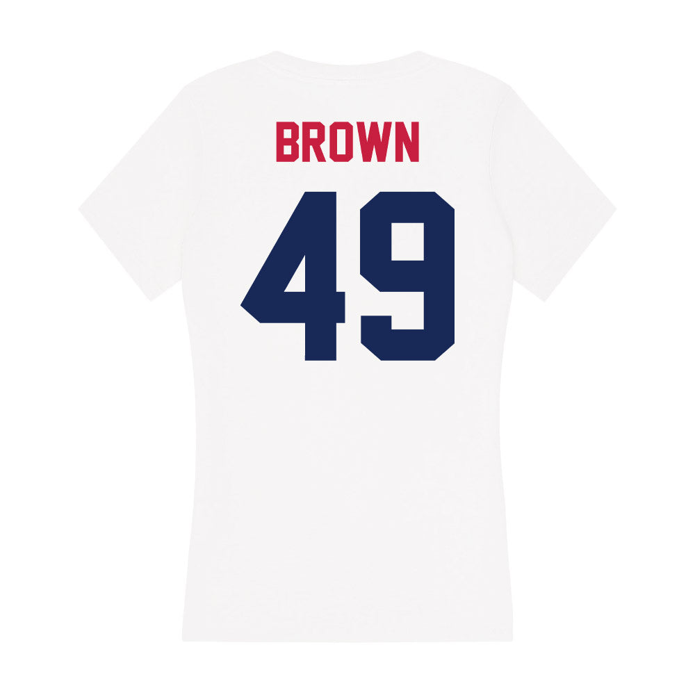 South Alabama - NCAA Football : Tre'Darius Brown - Women's V-Neck T-Shirt-1