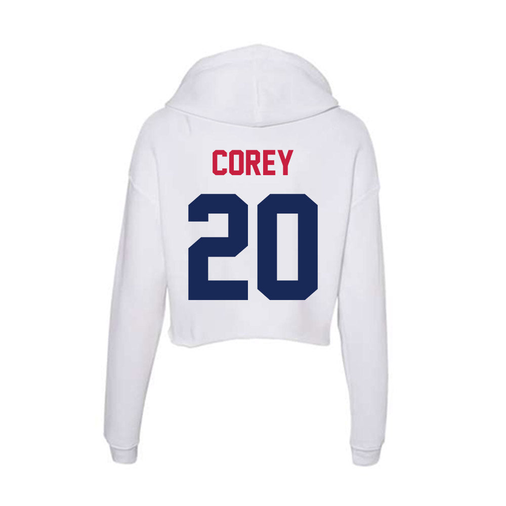 South Alabama - NCAA Men's Basketball : Myles Corey - Women's Crop Fleece Hoodie-1