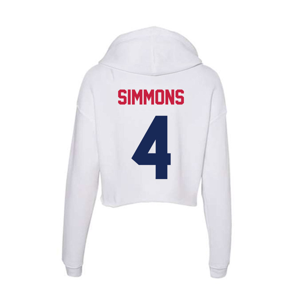 South Alabama - NCAA Women's Basketball : Michiyah Simmons - Women's Crop Fleece Hoodie-1