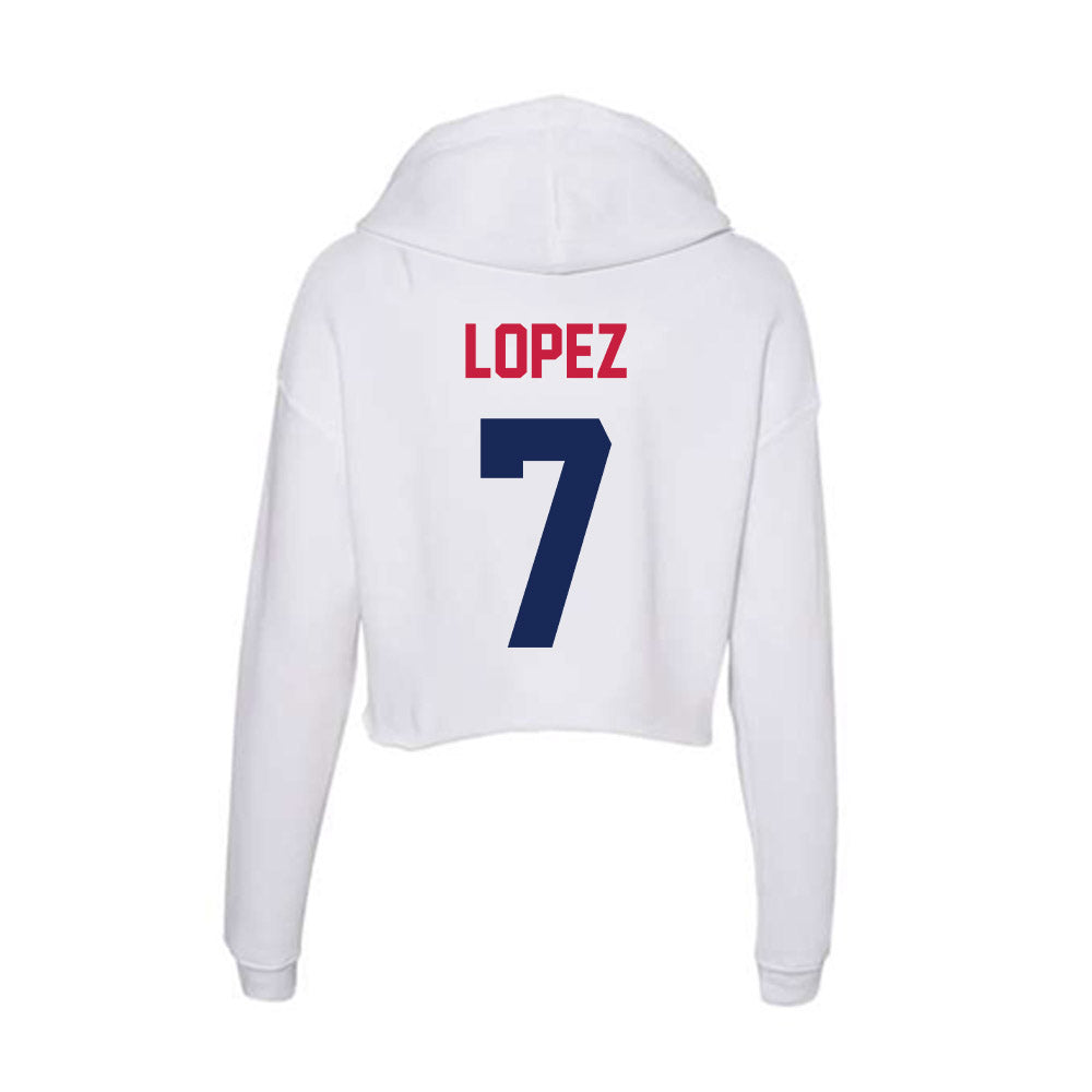 South Alabama - NCAA Football : Gio Lopez - Women's Crop Fleece Hoodie-1