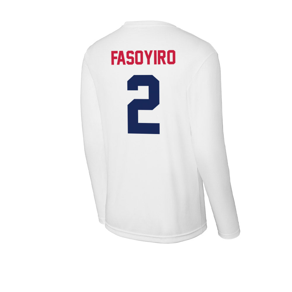 South Alabama - NCAA Men's Basketball : Dylan Fasoyiro - Performance Long Sleeve T-Shirt-1