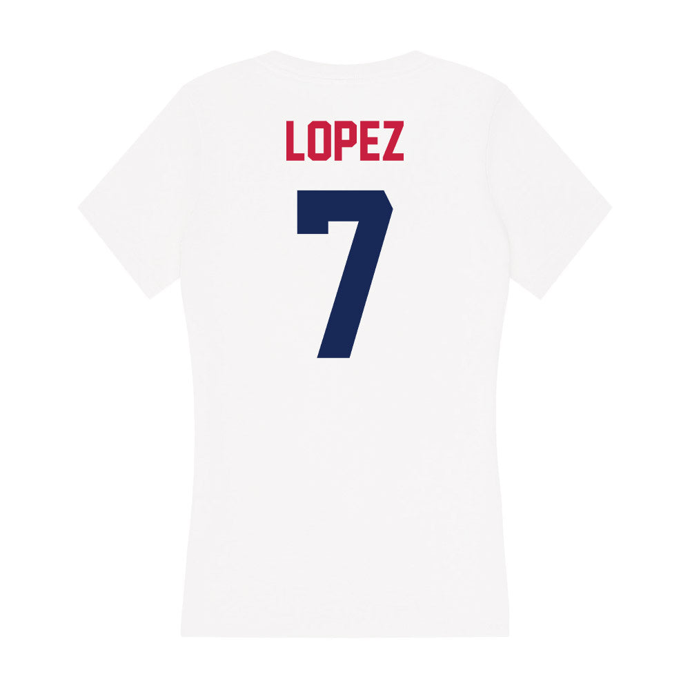 South Alabama - NCAA Football : Gio Lopez - Women's V-Neck T-Shirt-1