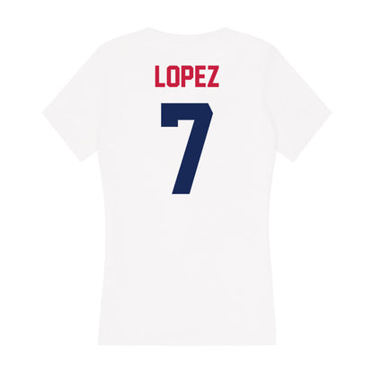 South Alabama - NCAA Football : Gio Lopez - Women's V-Neck T-Shirt-1