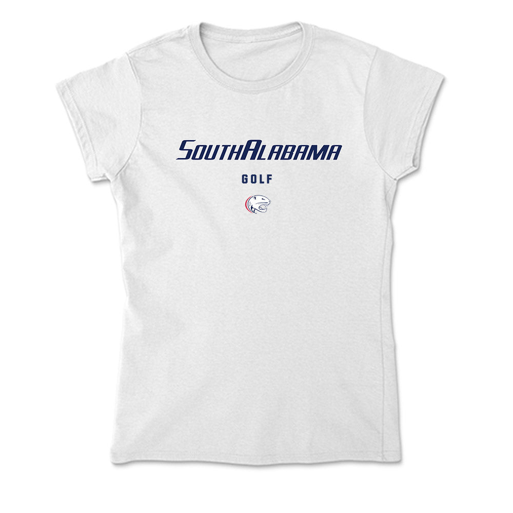 South Alabama - NCAA Men's Golf : Eli Mitchell - Soft Style Women’s T-Shirt-0