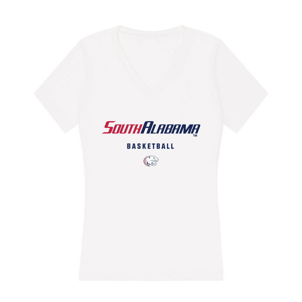 South Alabama - NCAA Women's Basketball : Michiyah Simmons - Women's V-Neck T-Shirt-0