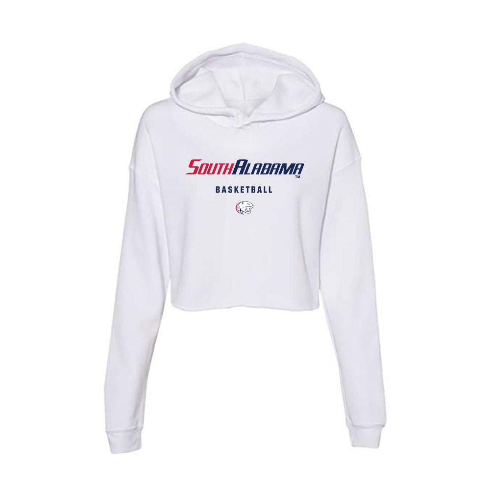 South Alabama - NCAA Men's Basketball : Maxwell Land - Women's Crop Fleece Hoodie-0