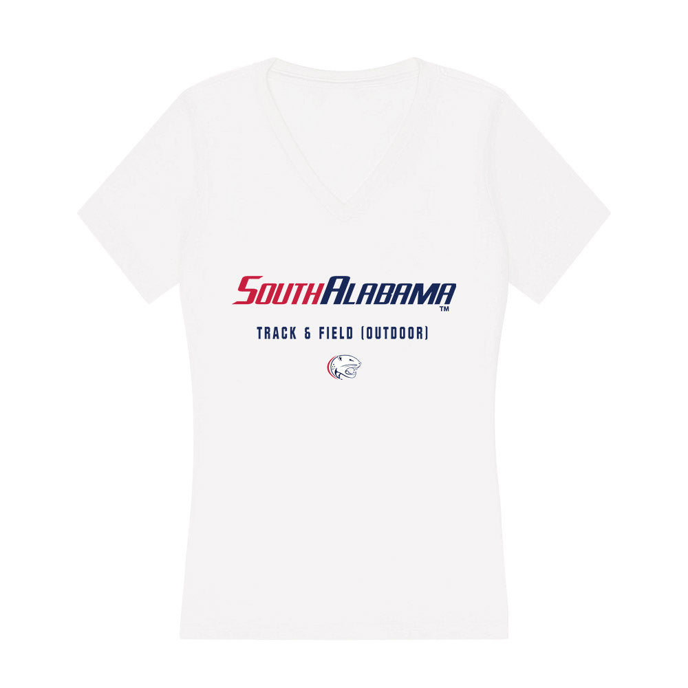 South Alabama - NCAA Men's Track & Field : Nic Glass - Women's V-Neck T-Shirt-0