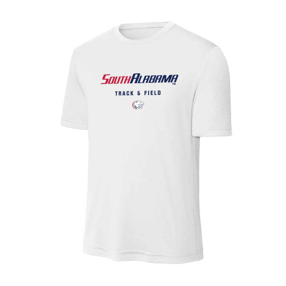 South Alabama - NCAA Men's Track & Field : Bo Webb - Performance T-Shirt-0