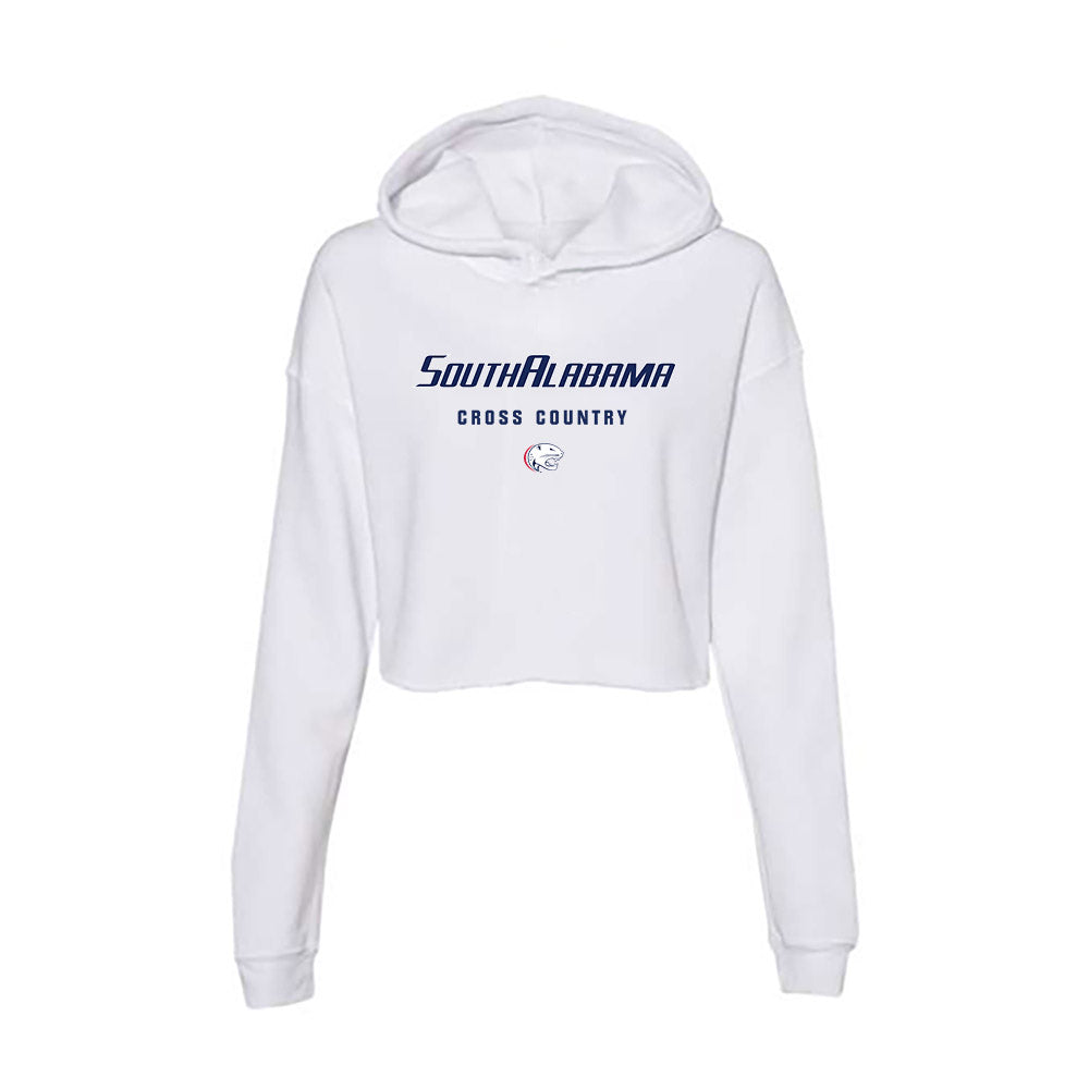 South Alabama - NCAA Men's Cross Country : Jake Thompson - Women's Crop Fleece Hoodie-0