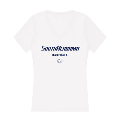 South Alabama - NCAA Baseball : Ethan Melton - Women's V-Neck T-Shirt-0