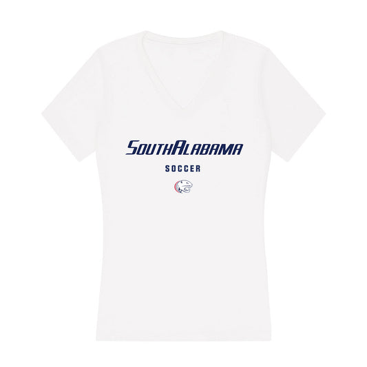 South Alabama - NCAA Women's Soccer : MacKenzie Meyerer - Women's V-Neck T-Shirt-0