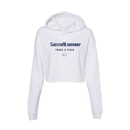 South Alabama - NCAA Men's Track & Field : Marlon Miller - Women's Crop Fleece Hoodie-0