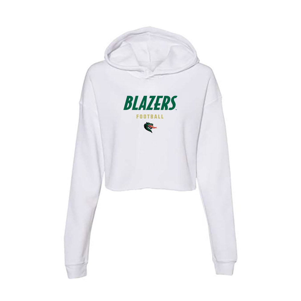 UAB - NCAA Football : Jonah Delange - Women's Crop Fleece Hoodie-0