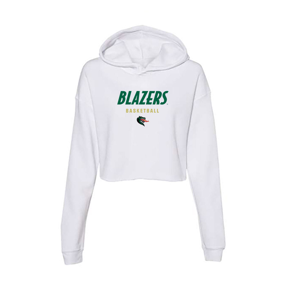 UAB - NCAA Men's Basketball : James White - Women's Crop Fleece Hoodie-0