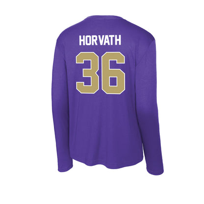JMU - NCAA Baseball : Adam Horvath - Activewear Long Sleeve T-Shirt-1