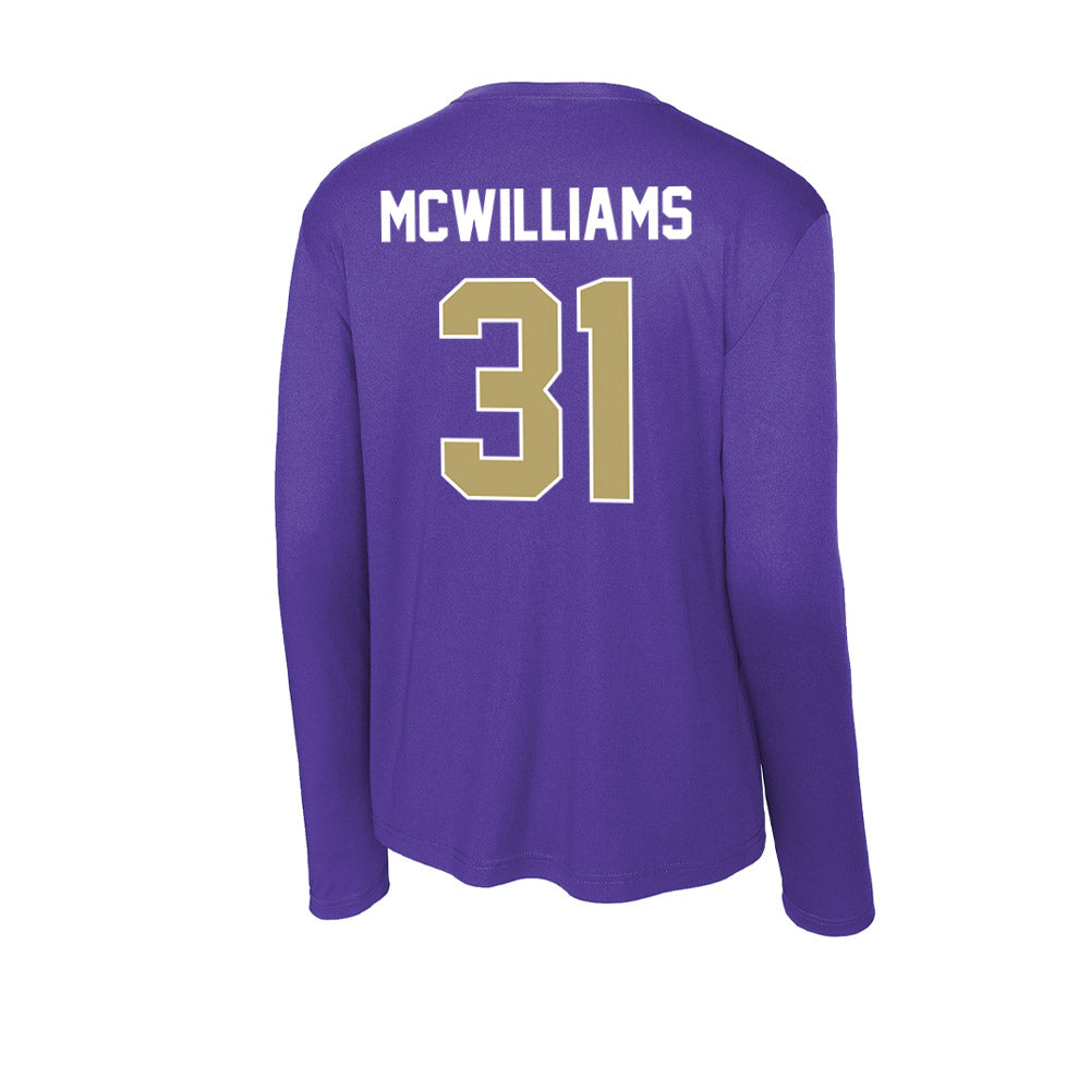 JMU - NCAA Football : Roddrey McWilliams - Activewear Long Sleeve T-Shirt-1