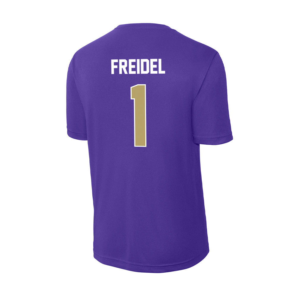 JMU - NCAA Men's Basketball : Noah Freidel - Activewear T-Shirt-1