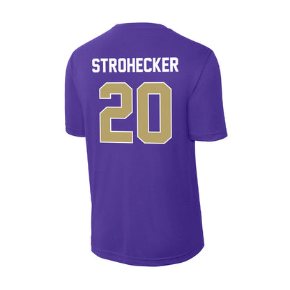 JMU - NCAA Baseball : Jonathan Strohecker - Activewear T-Shirt-1