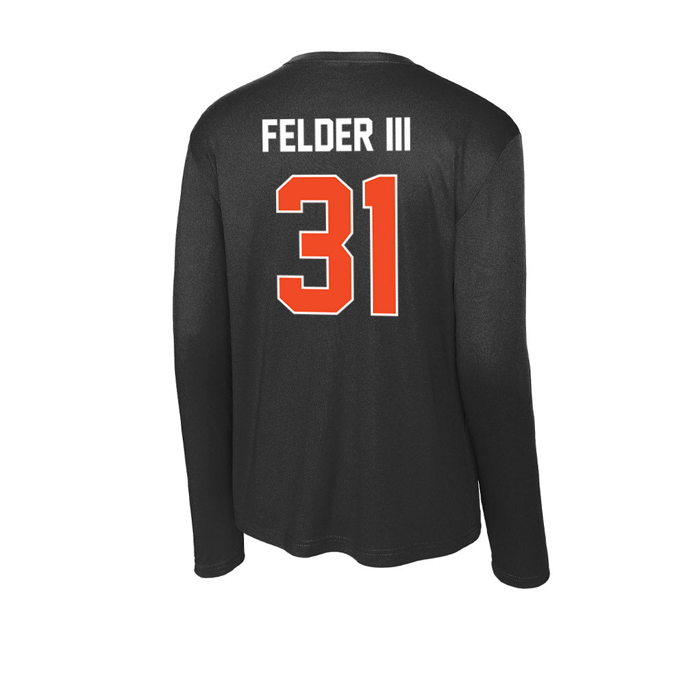 Campbell - NCAA Football : Kado Felder III - Activewear Long Sleeve T-Shirt-1