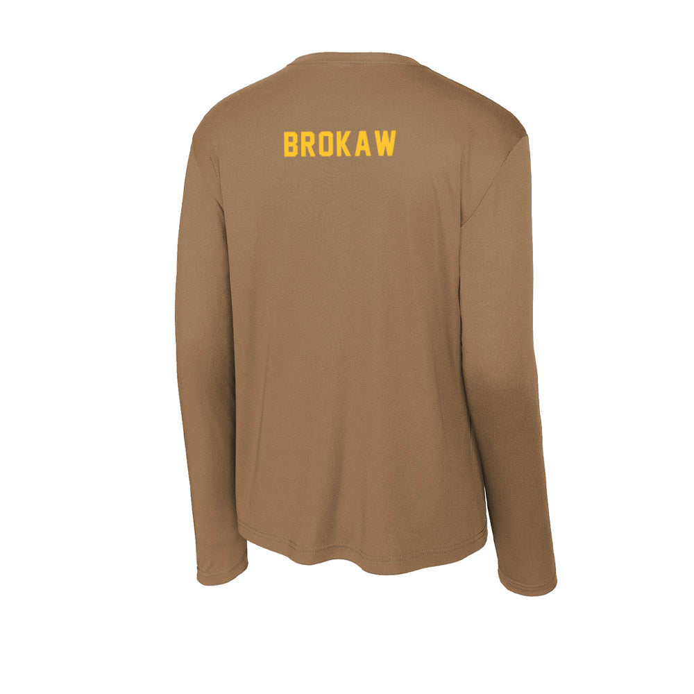 Wyoming - NCAA Men's Cross Country : Bridger Brokaw - Activewear Long Sleeve T-Shirt-1