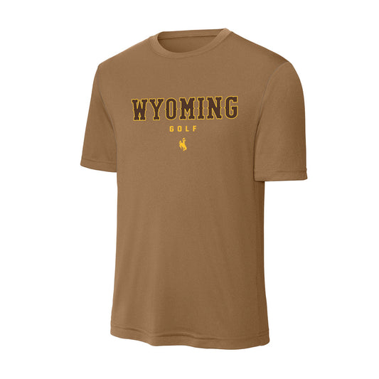 Wyoming - NCAA Women's Golf : Elle Higgins - Activewear T-Shirt-0