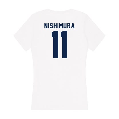 UCSD - NCAA Softball : Elise Nishimura - Women's V-Neck T-Shirt-1