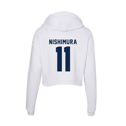 UCSD - NCAA Softball : Elise Nishimura - Women's Crop Fleece Hoodie-1