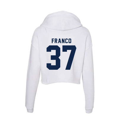 UCSD - NCAA Baseball : Xavier Franco - Women's Crop Fleece Hoodie-1