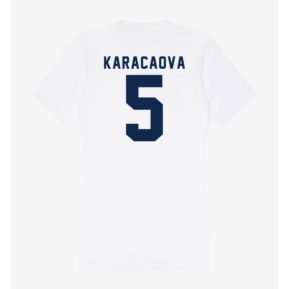 UCSD - NCAA Women's Volleyball : Sabire Karacaova - Women's V-Neck T-Shirt-1