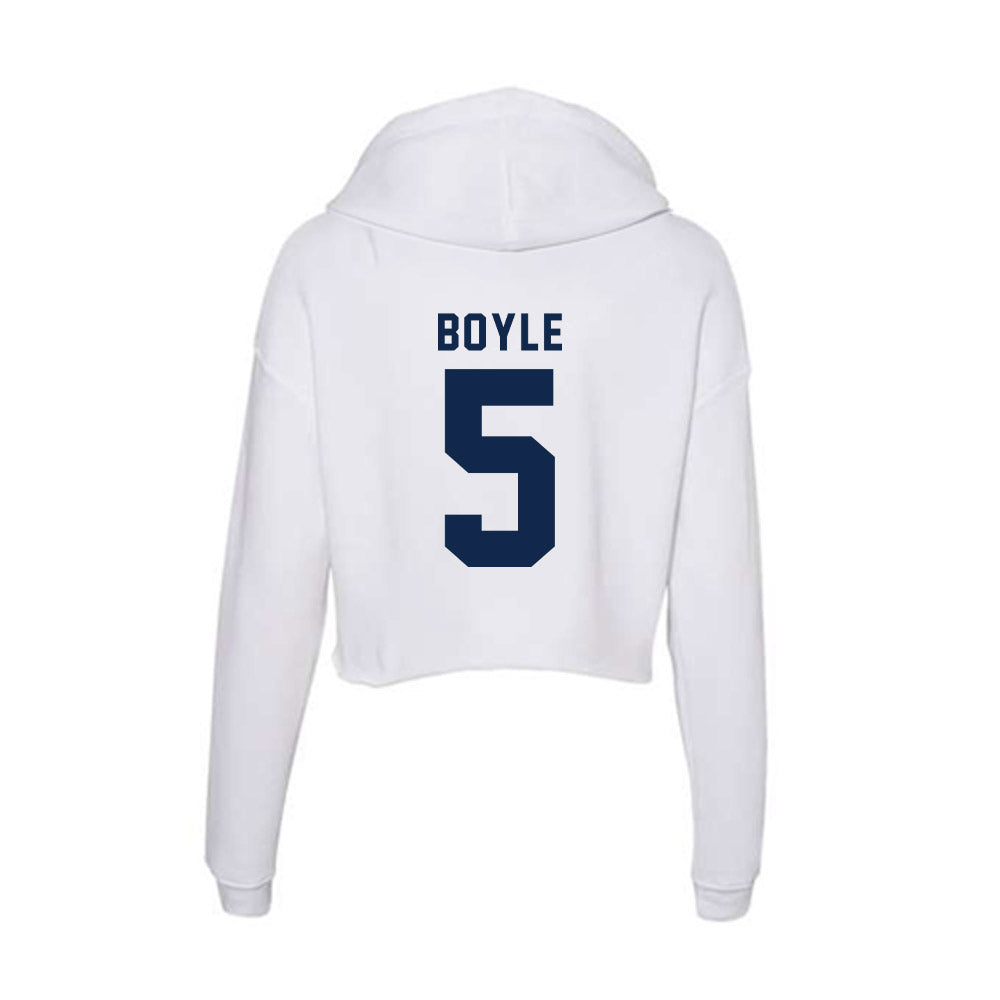 UCSD - NCAA Men's Volleyball : Evan Boyle - Women's Crop Fleece Hoodie-1