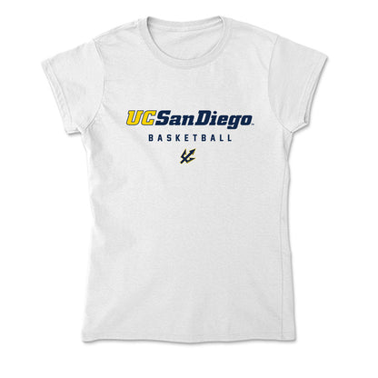 UCSD - NCAA Men's Basketball : Aidan Burke - Soft Style Women’s T-Shirt-0