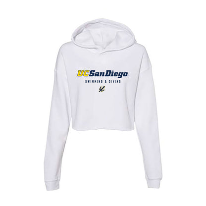 UCSD - NCAA Men's Swimming & Diving : Jackson Bernstein - Women's Crop Fleece Hoodie-0