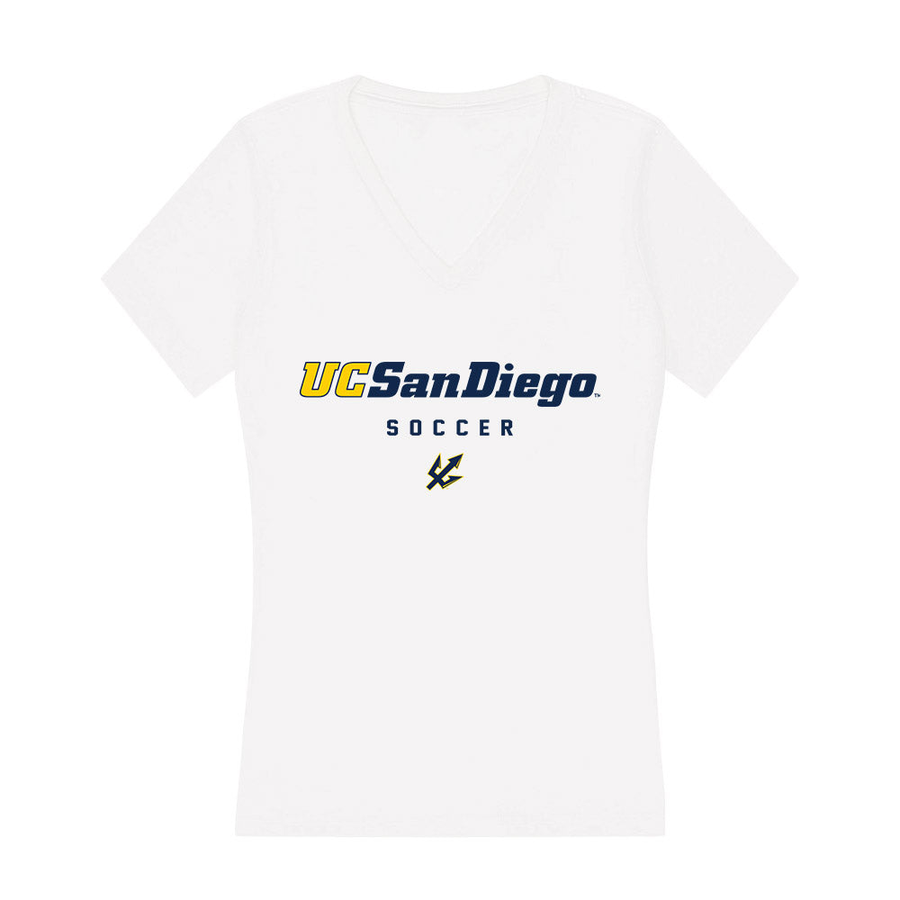 UCSD - NCAA Women's Soccer : Ginny Fronk - Women's V-Neck T-Shirt-0