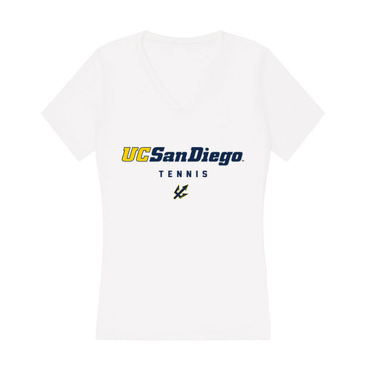 UCSD - NCAA Women's Tennis : Alisa Lansky - Women's V-Neck T-Shirt-0
