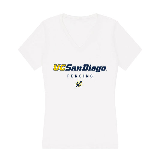 UCSD - NCAA Women's Fencing : Erenei Ligh - Women's V-Neck T-Shirt-0