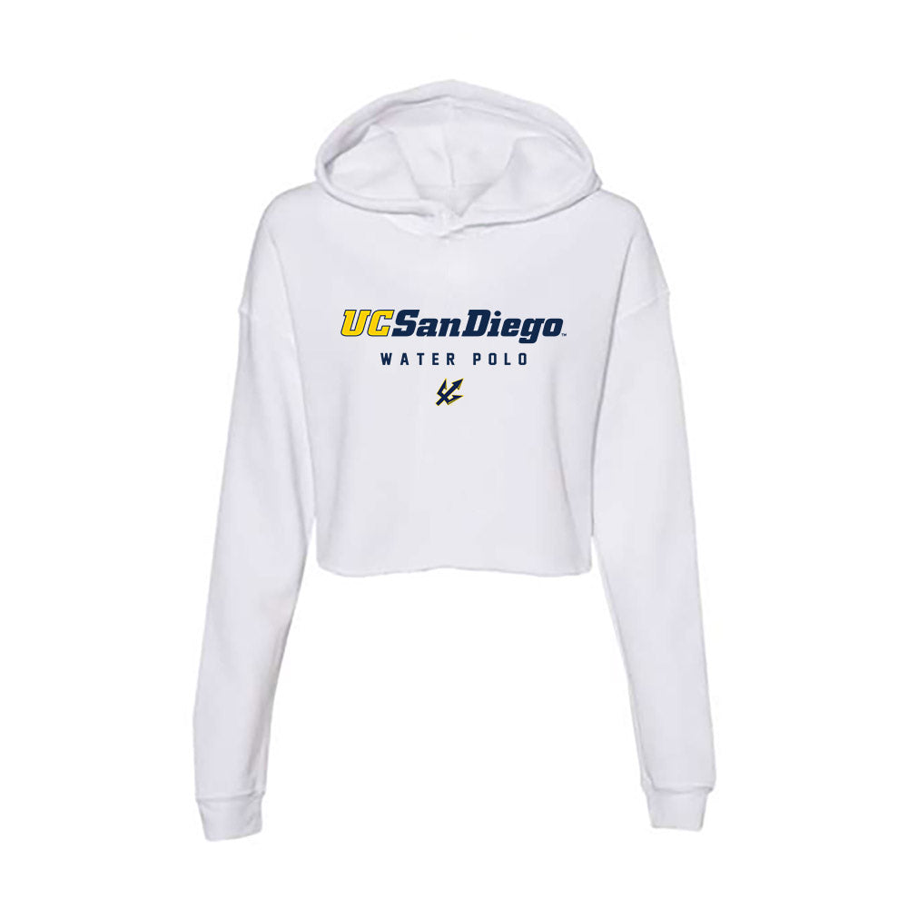 UCSD - NCAA Men's Water Polo : Parker George - Women's Crop Fleece Hoodie-0