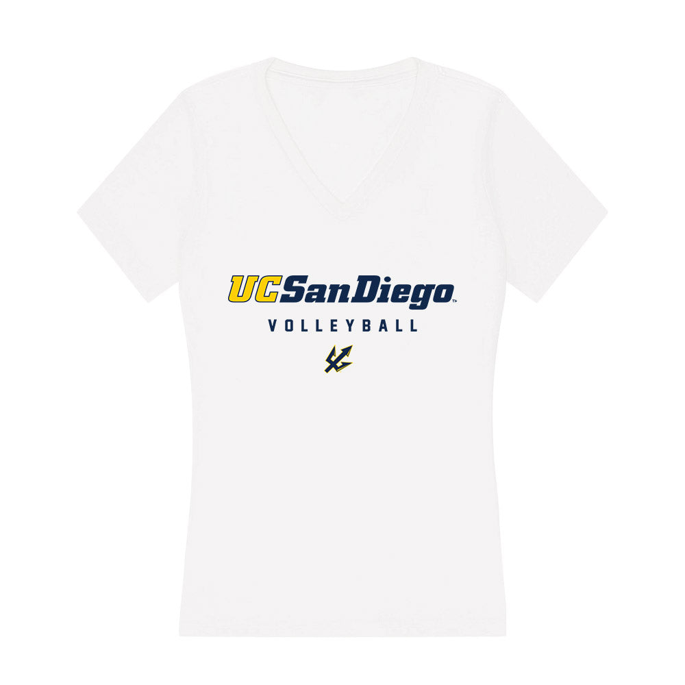 UCSD - NCAA Women's Volleyball : Jasmine Saran - Women's V-Neck T-Shirt-0