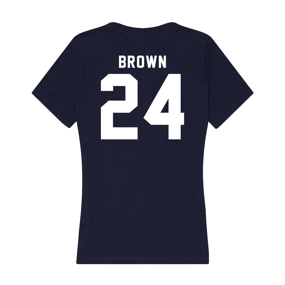 Old Dominion - NCAA Women's Basketball : Mikayla Brown - Women's V-Neck T-Shirt-1