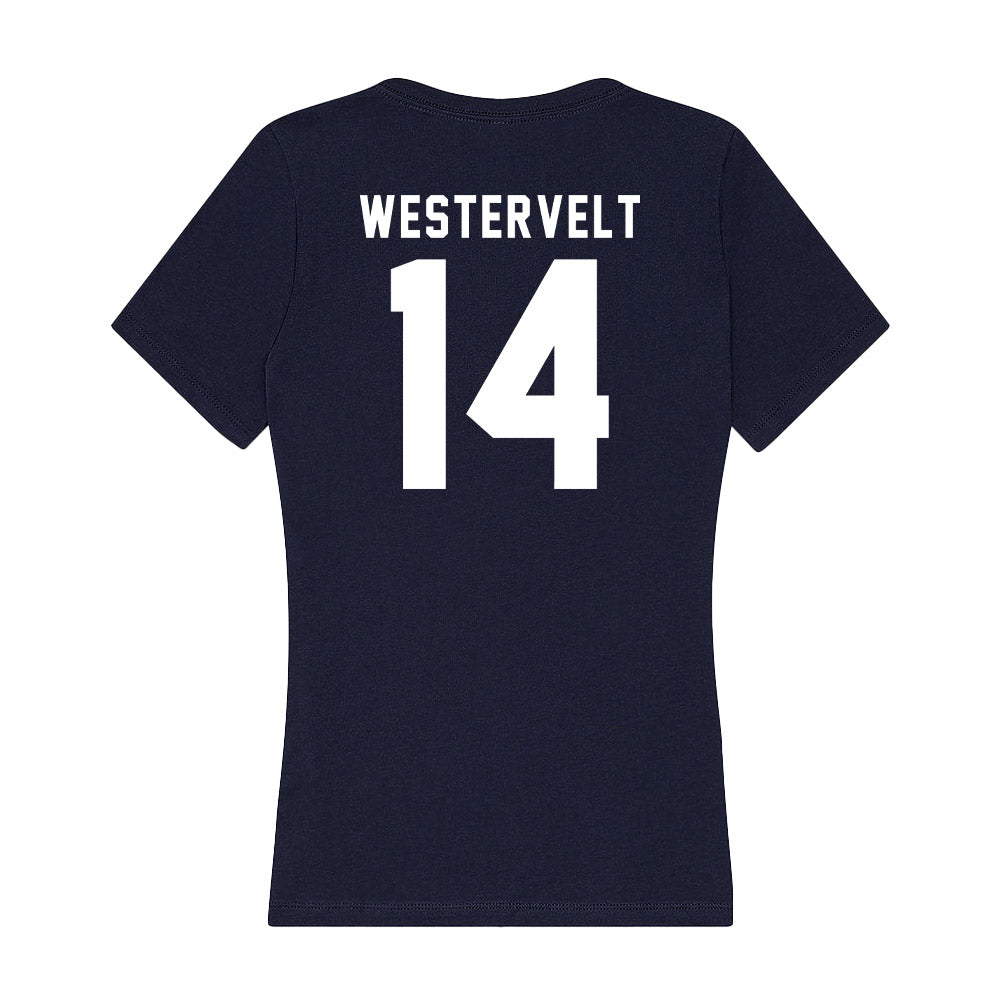 Old Dominion - NCAA Women's Lacrosse : Anna Westervelt - Women's V-Neck T-Shirt-1